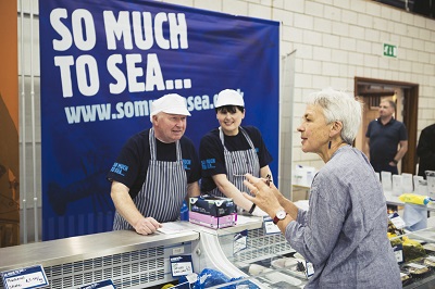 Shetland seafood bodies were flying the ‘So Much To Sea’ banner at the A Taste of Shetland Food Festival at Clickimin this weekend (15 – 17 September), with a ‘fish shop’ selling the very best local fish and shellfish, and an industry exhibition and film.